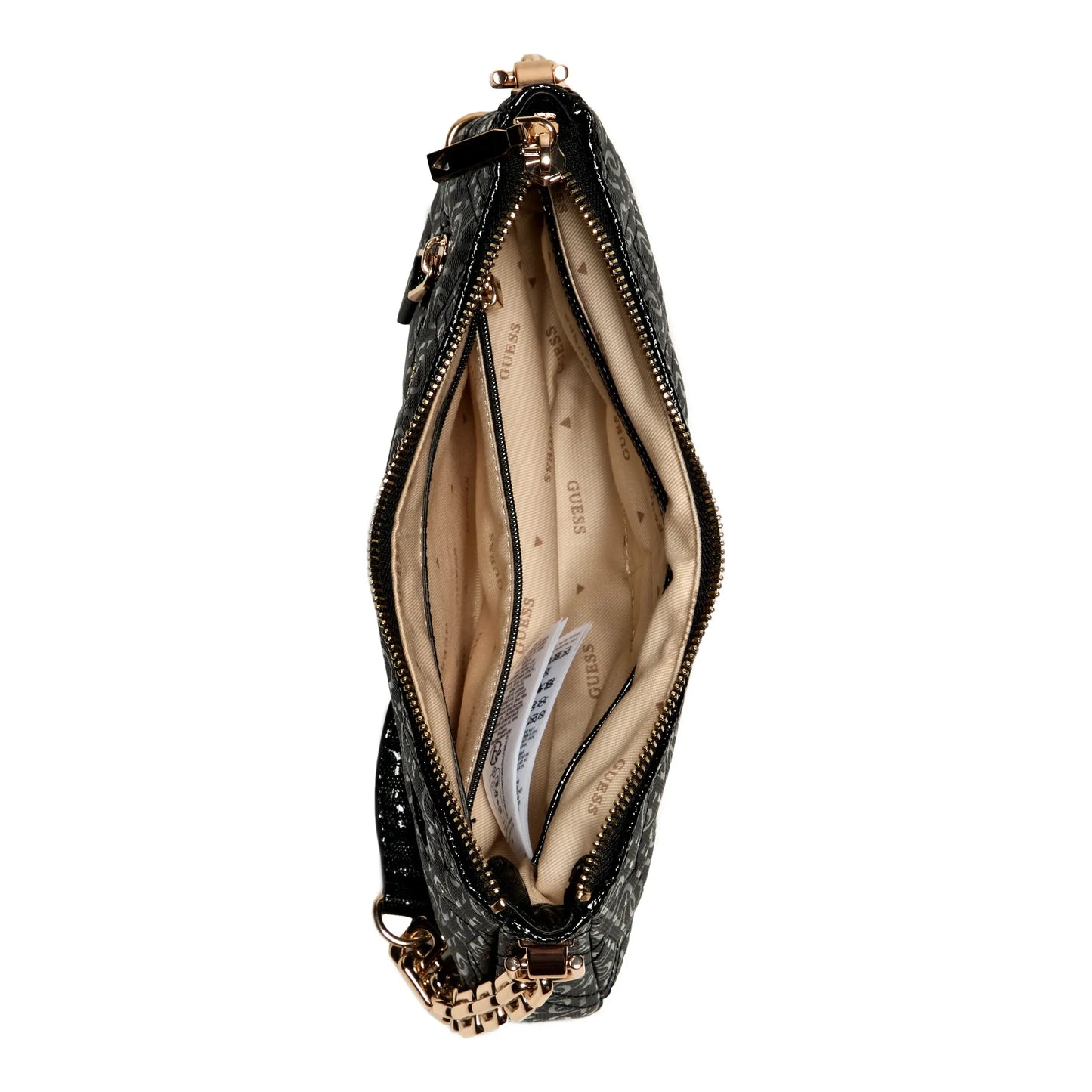 Guess Adelard Top Zip Shoulder Bag - Black