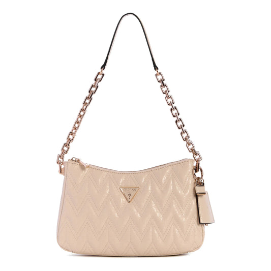 Guess Adelard Top Zip Shoulder Bag - Stone