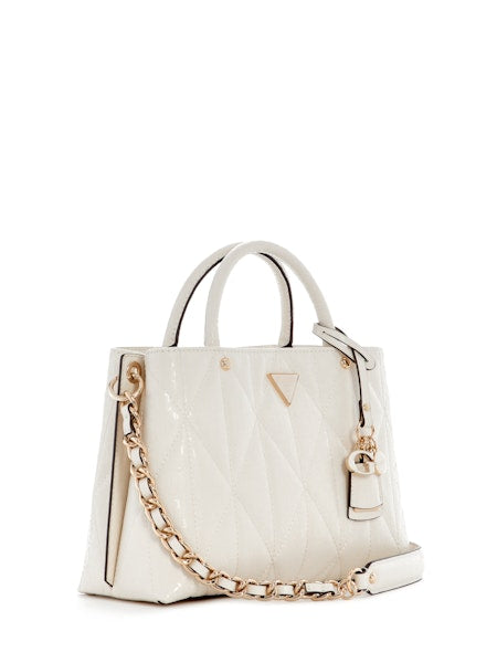 GUESS Aldina Girlfriend Satchel - Off White