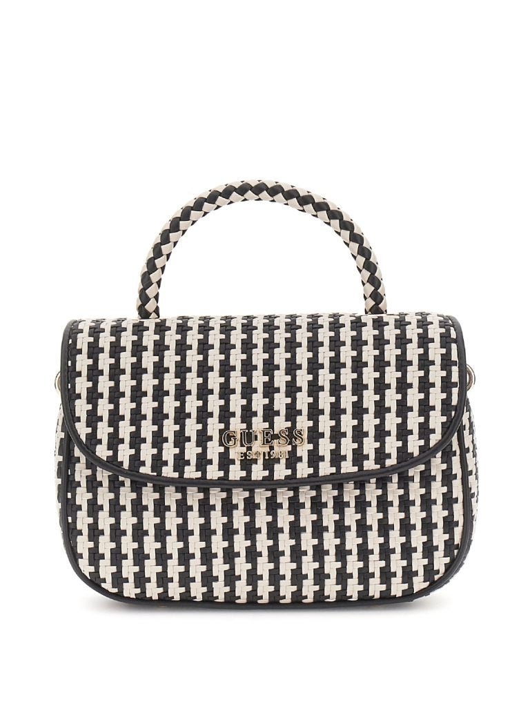 GUESS Mirema Sac à Main à Rabat - Noir/Multicolore