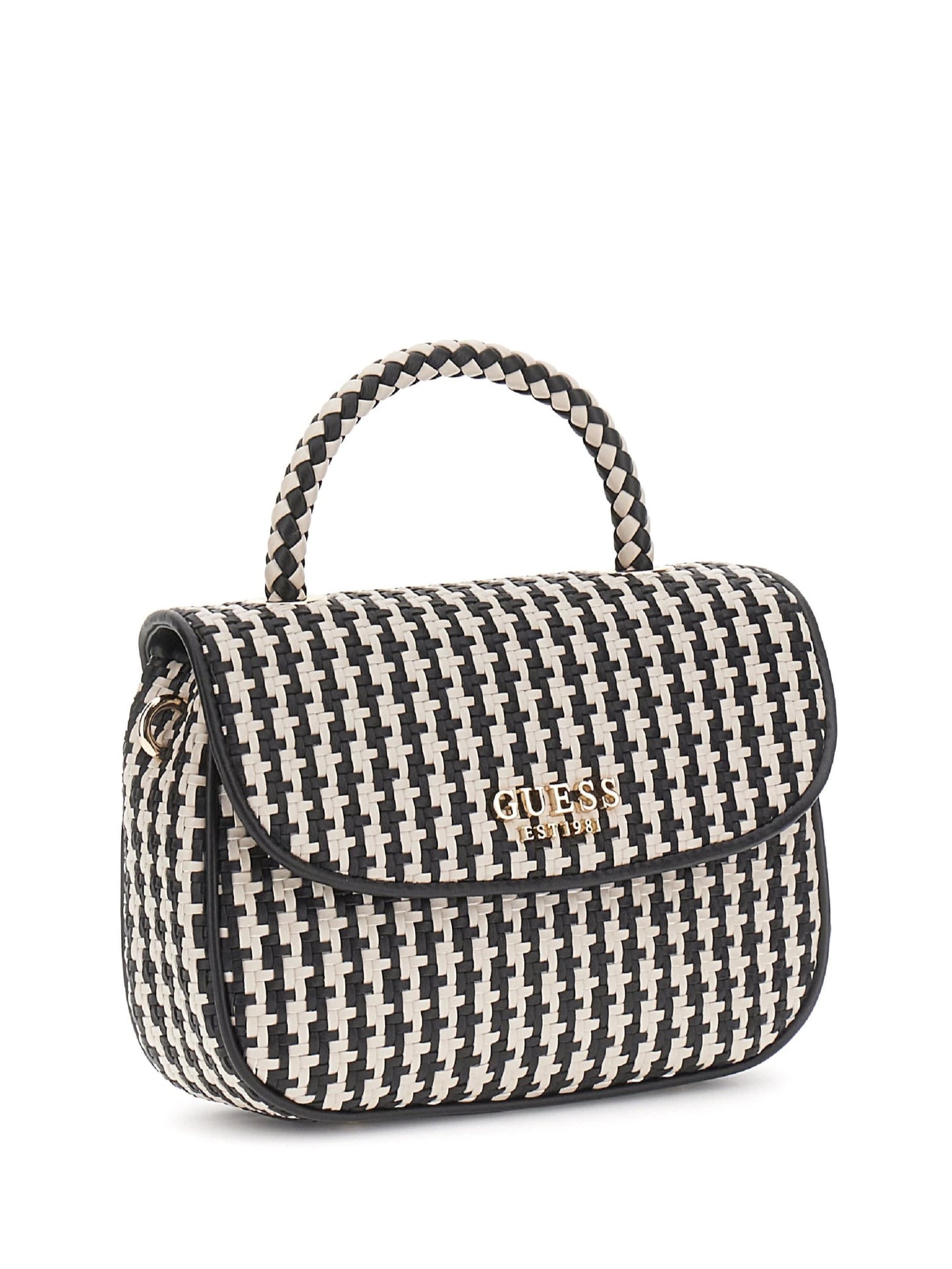 GUESS Mirema Sac à Main à Rabat - Noir/Multicolore