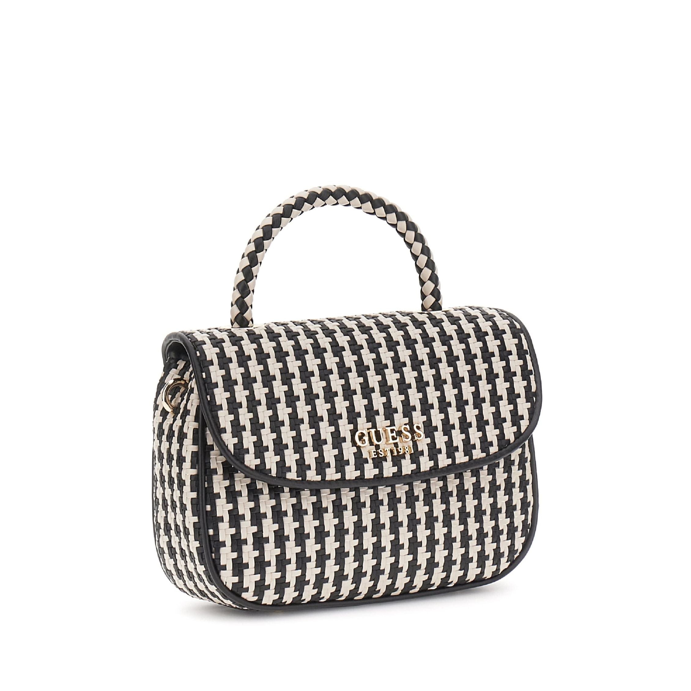 GUESS Mirema Top Handle Flap - Black/Multi