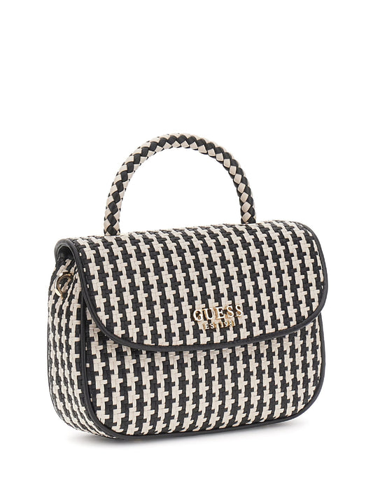 GUESS Mirema Sac à Main à Rabat - Noir/Multicolore