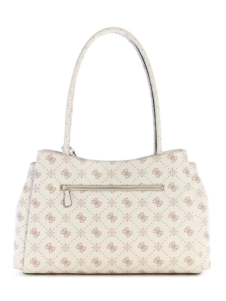 Guess Carrie Logo Girlfriend Carryall - Vanilla Logo