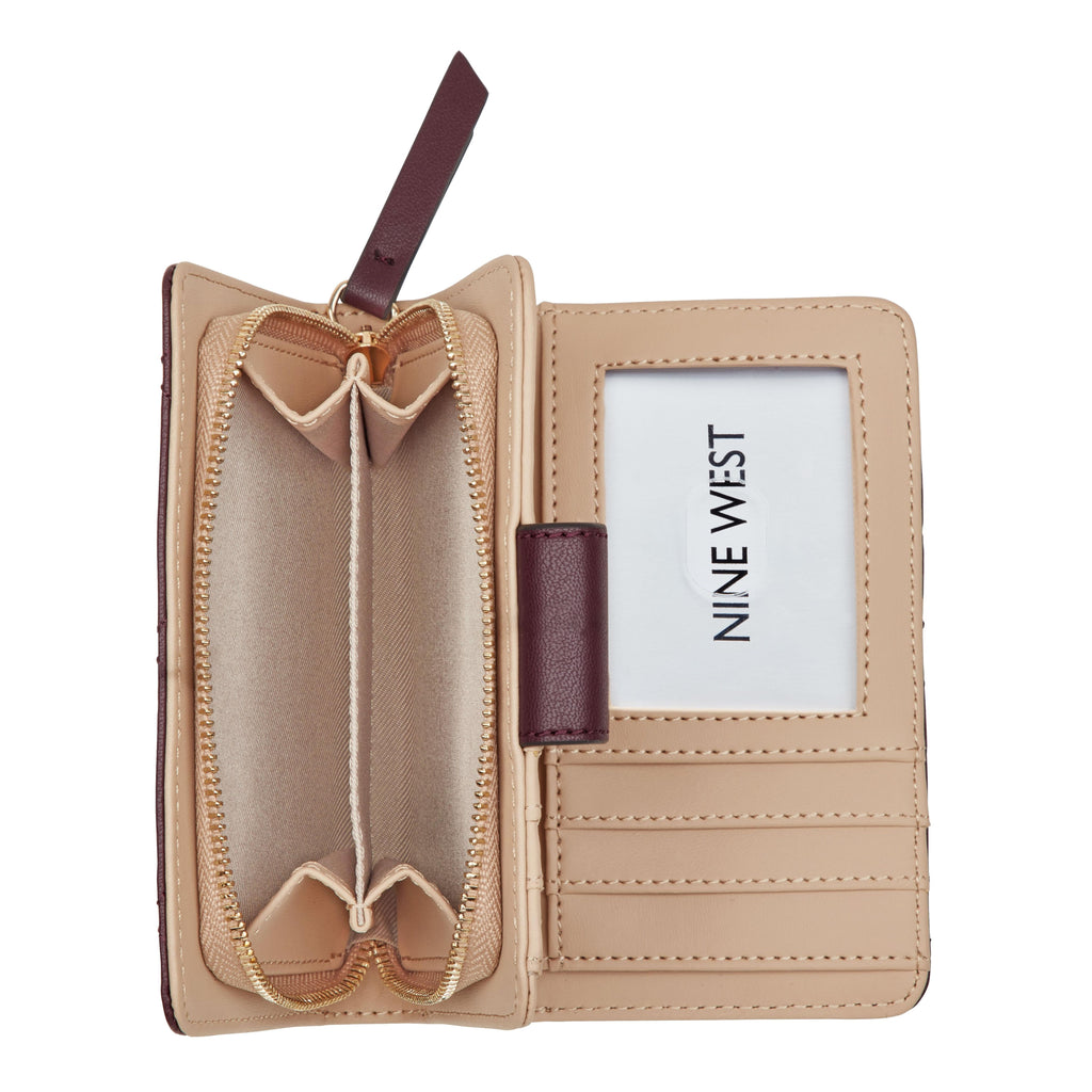 Nine West Handbags HALEEMA SLG FRENCH WALLET BOYSENBERRY