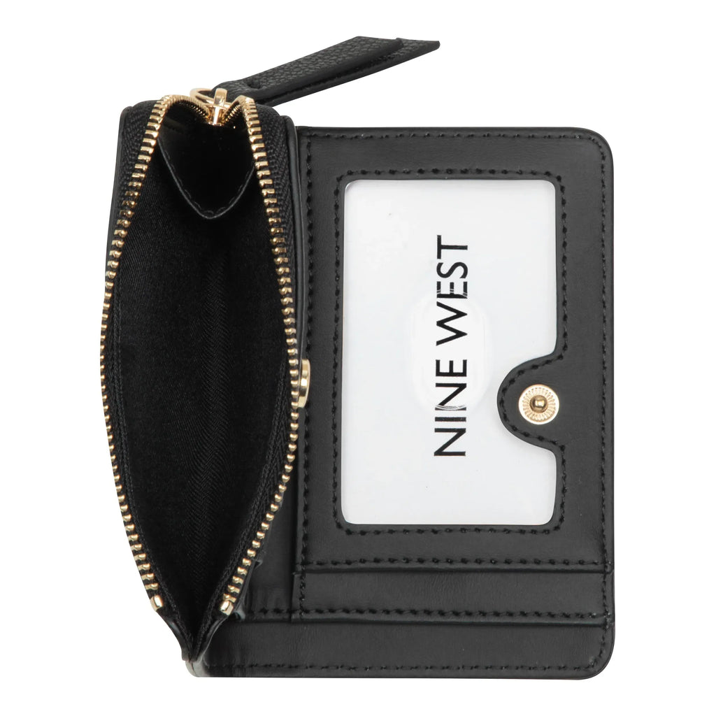 Nine West Mary SLG Zip Around Card Case – Black