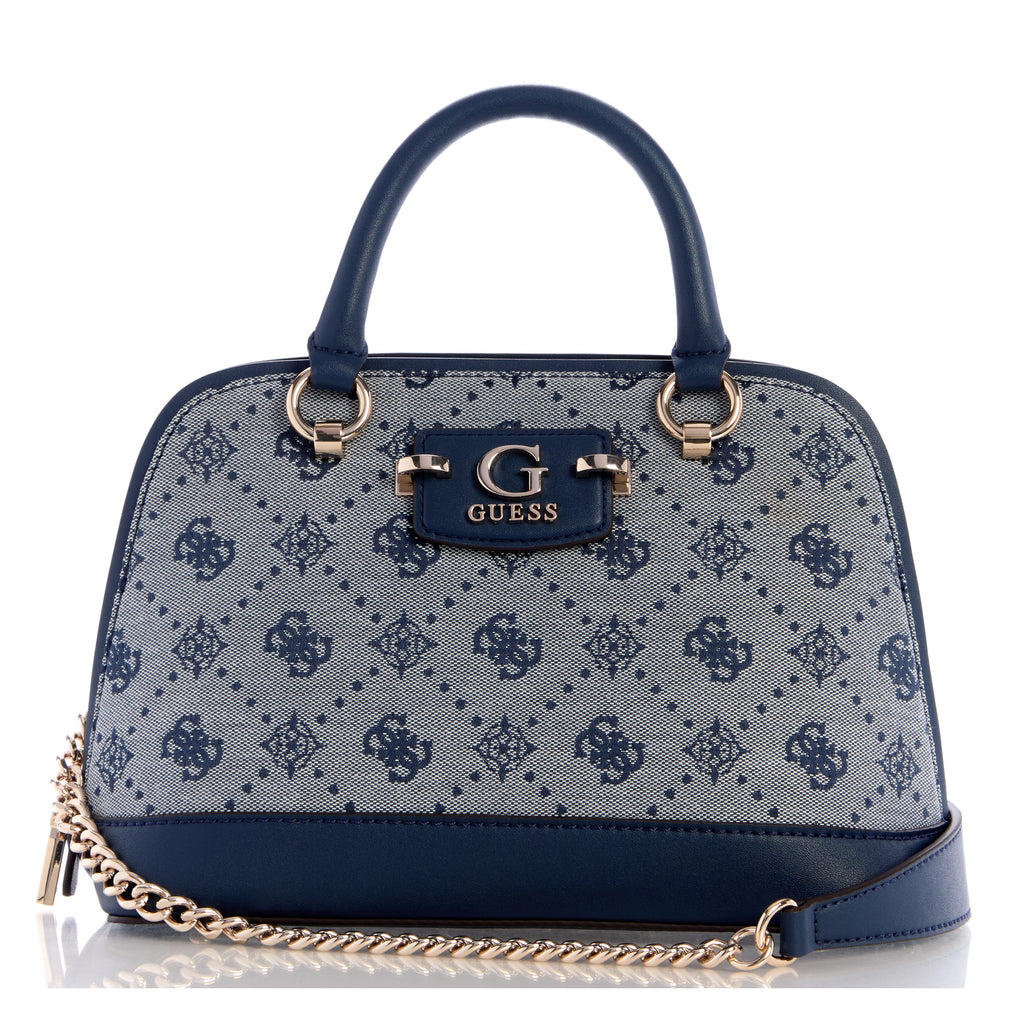 GUESS Neda Dome Satchel - Navy Logo