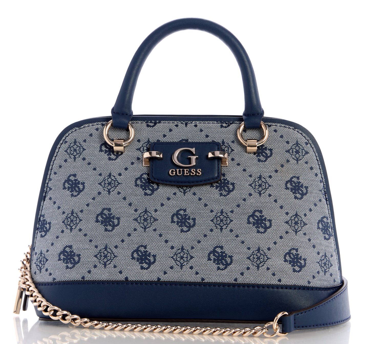 GUESS Neda Dome Satchel - Navy Logo