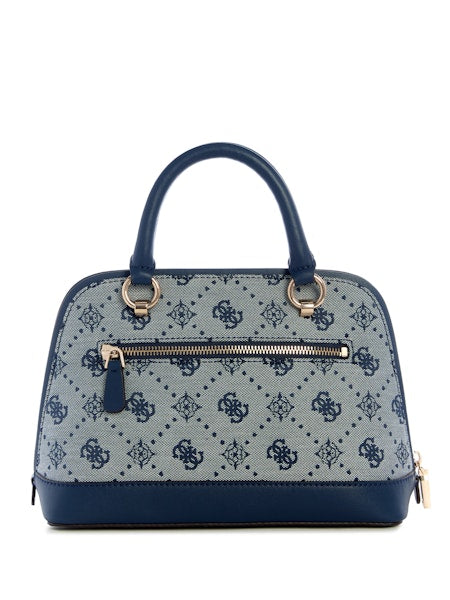 GUESS Neda Dome Satchel - Navy Logo