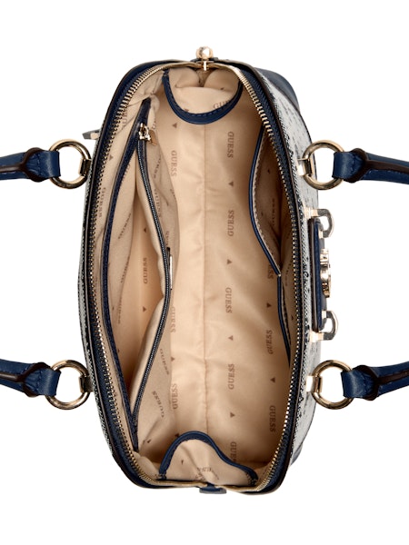 GUESS Neda Dome Satchel - Navy Logo