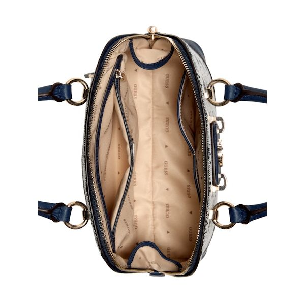 GUESS Neda Dome Satchel - Navy Logo