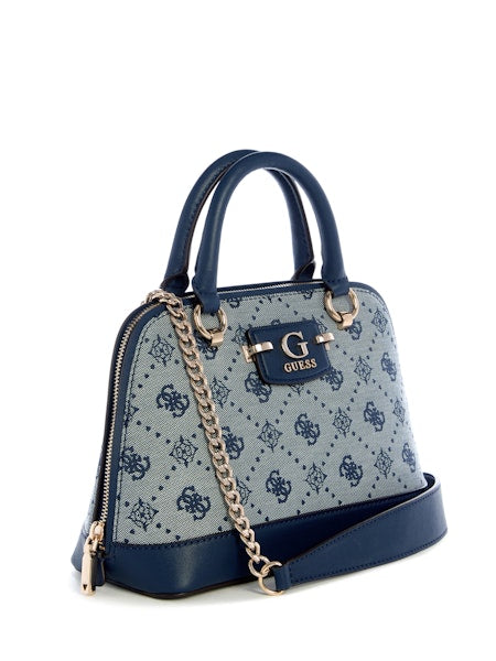 GUESS Neda Dome Satchel - Navy Logo