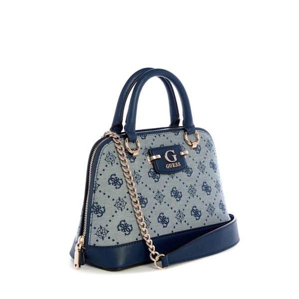 GUESS Neda Dome Satchel - Navy Logo