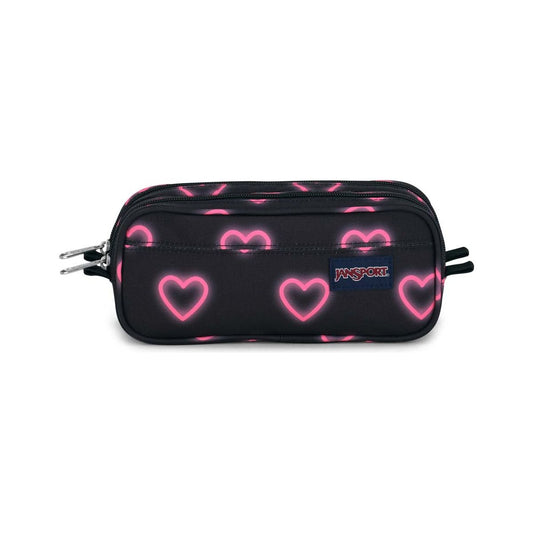 JanSport Large Accessory Pouch - Happy Hearts Black