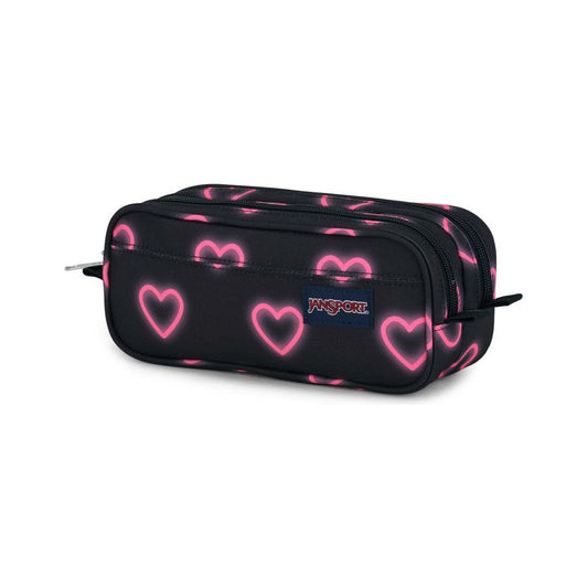JanSport Large Accessory Pouch - Happy Hearts Black