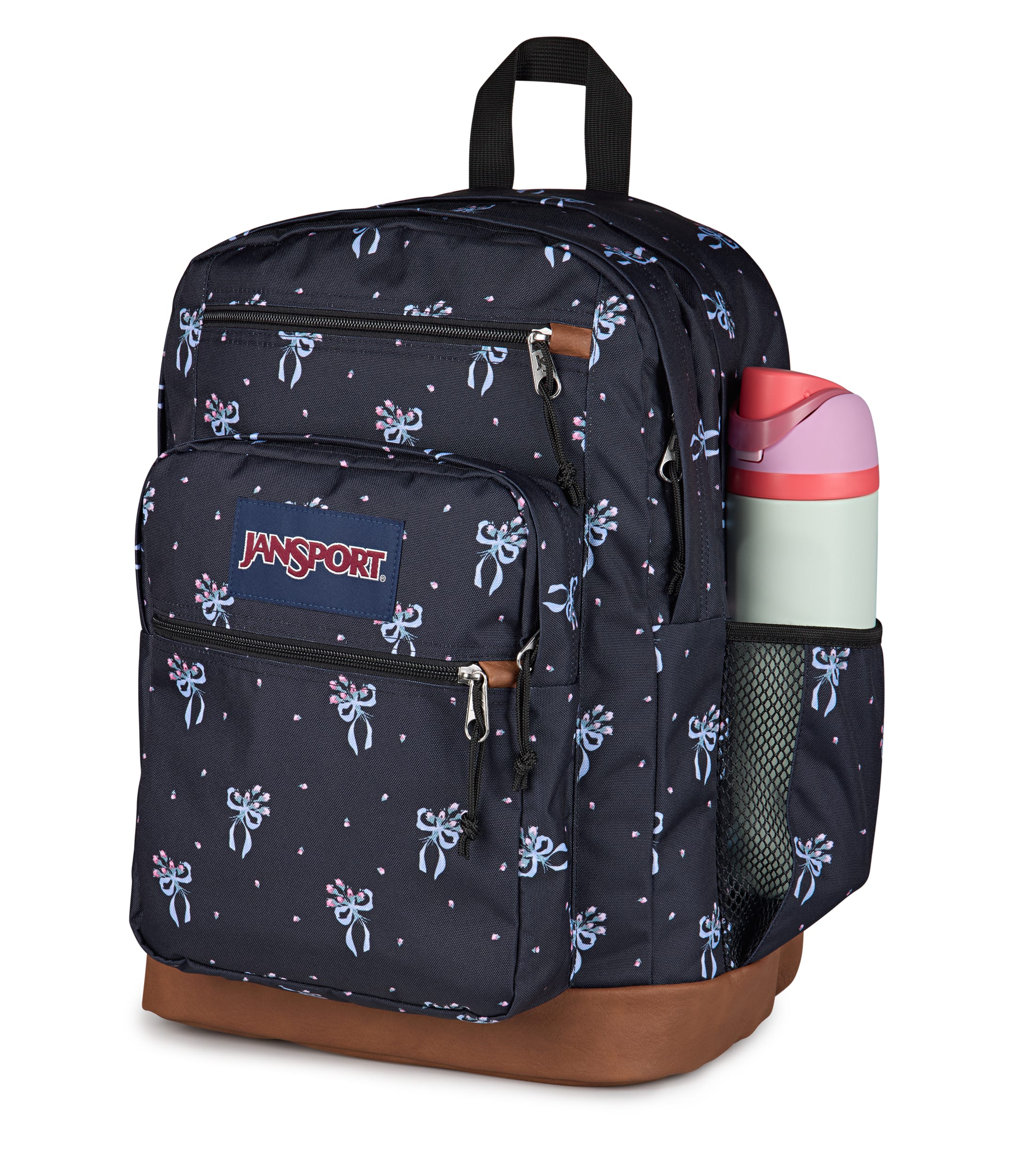 Jansport Cool Student Laptop Backpack - Pastel Petals Black