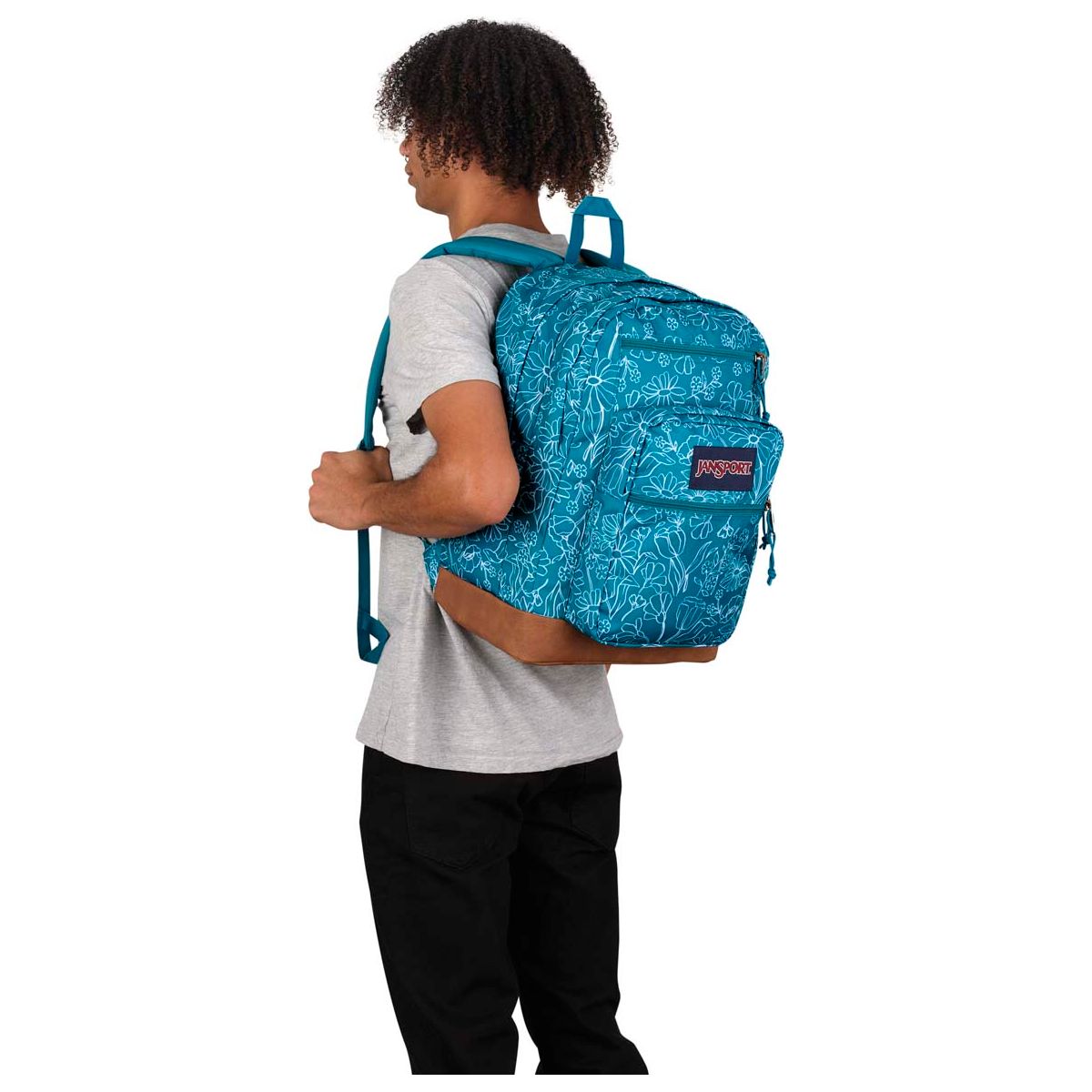 JanSport Cool Student Backpack - Delightful Daisies Green