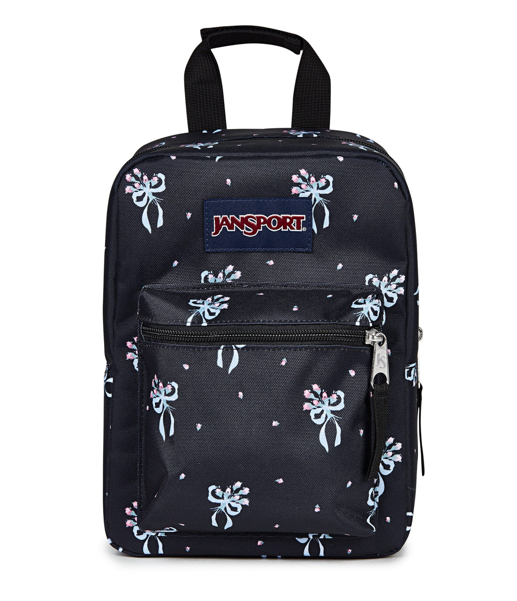 JanSport Big Break Lunch Bag - Pastel Petals Black