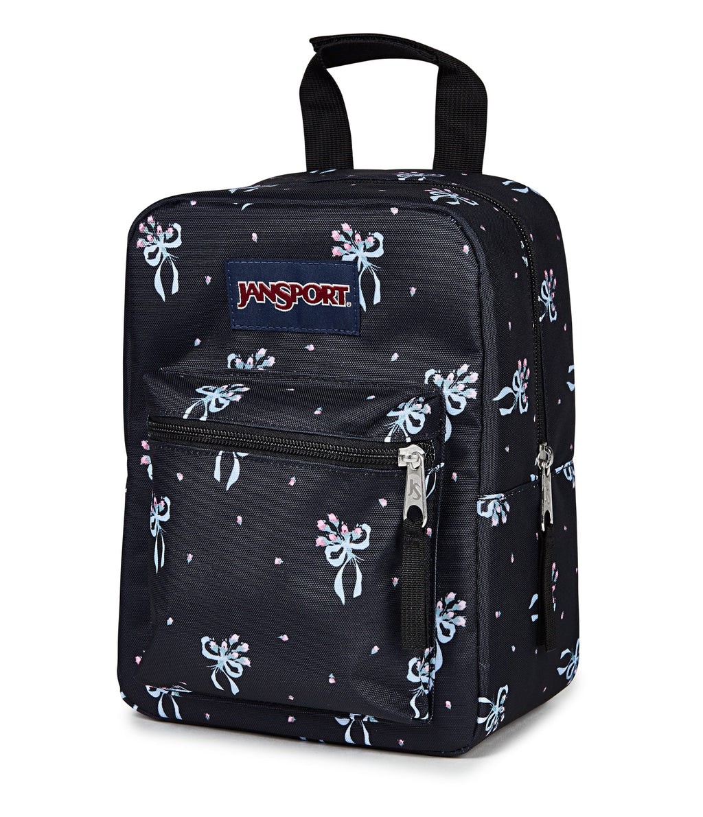 JanSport Big Break Lunch Bag - Pastel Petals Black