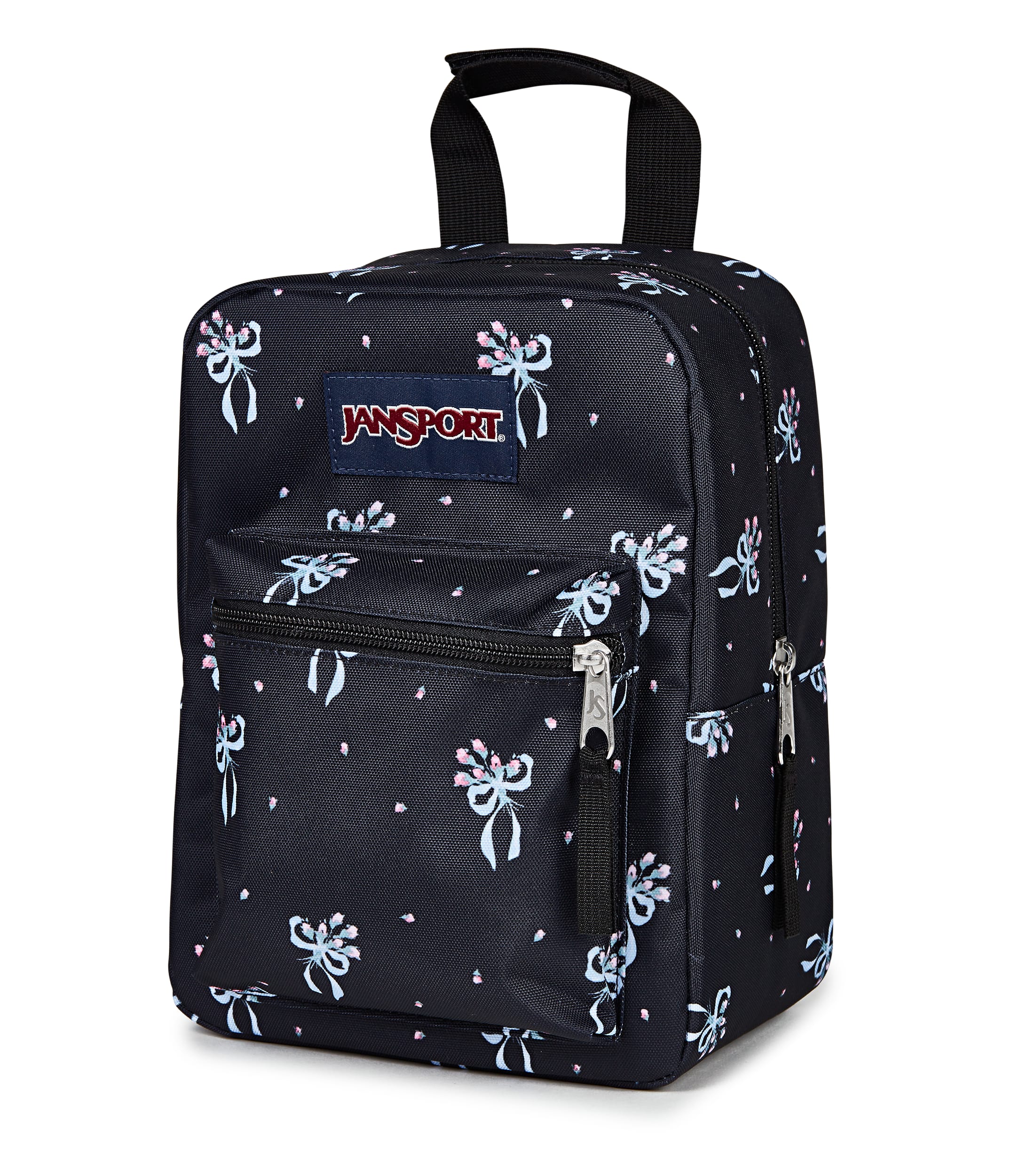 JanSport Big Break Lunch Bag - Pastel Petals Black