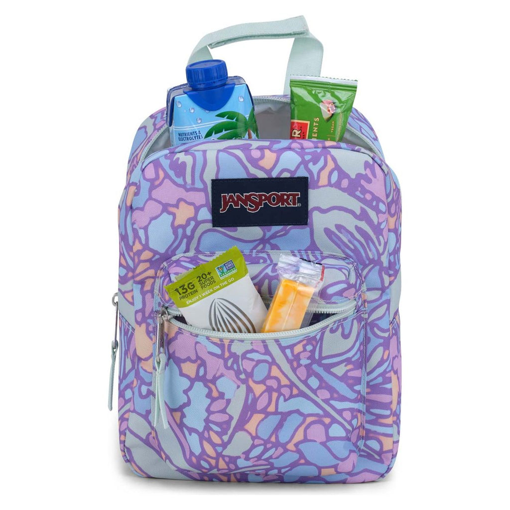 Jansport Big Break Lunch Bag - Fluid Floral Pastel Lilac