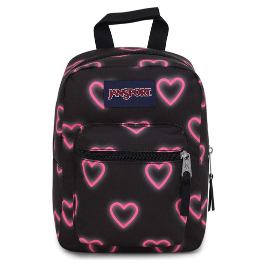 Jansport Big Break Lunch Bag - Happy Hearts Black