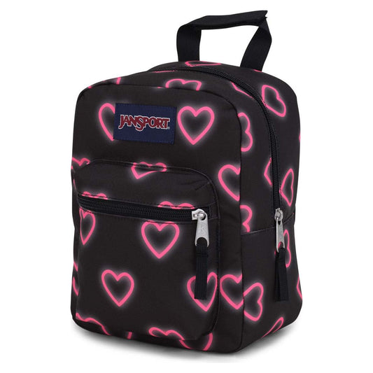 Jansport Big Break Lunch Bag - Happy Hearts Black