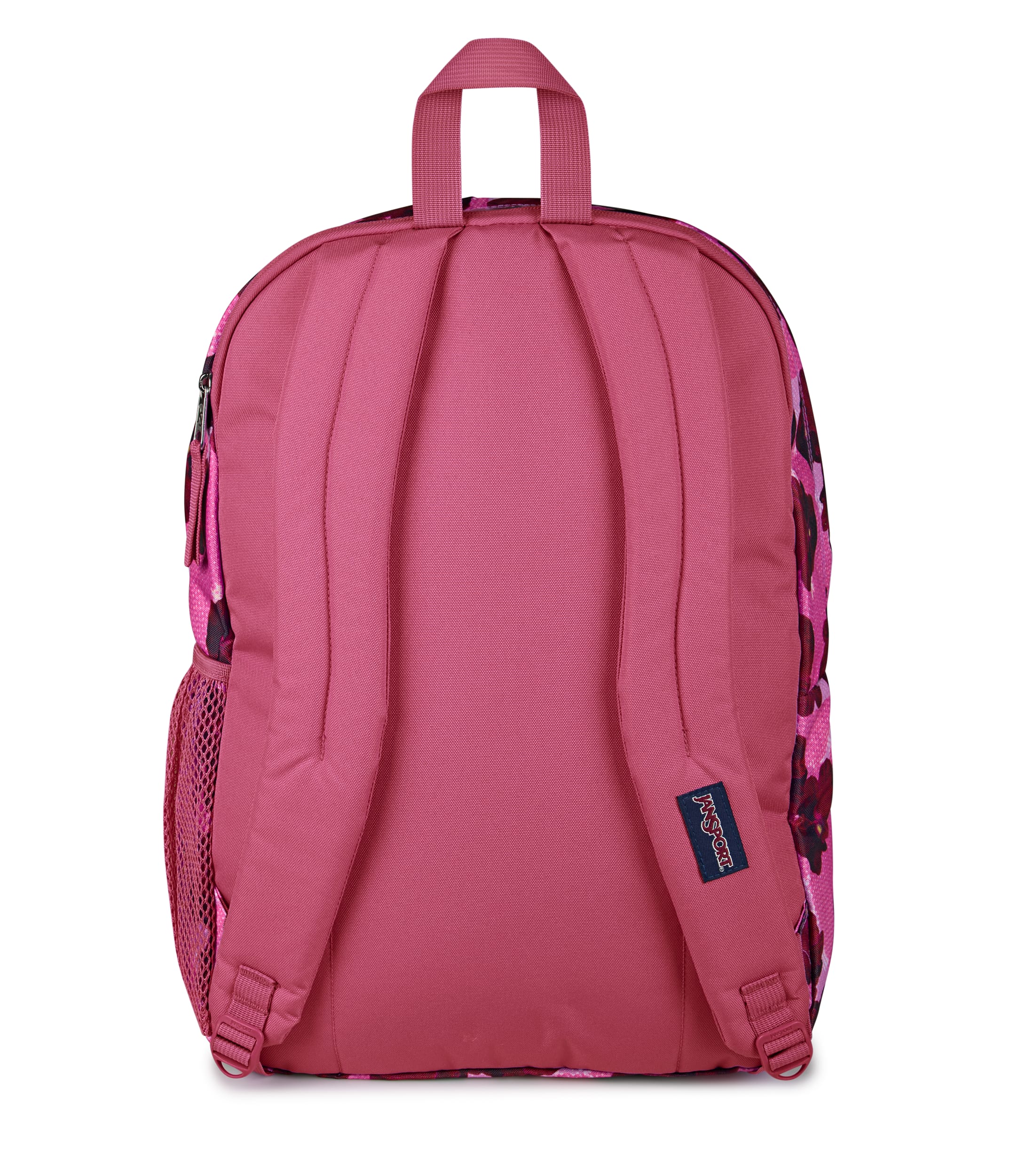 JanSport Big Student Laptop Backpack - Pop Art Pansies Digital Fuchsia