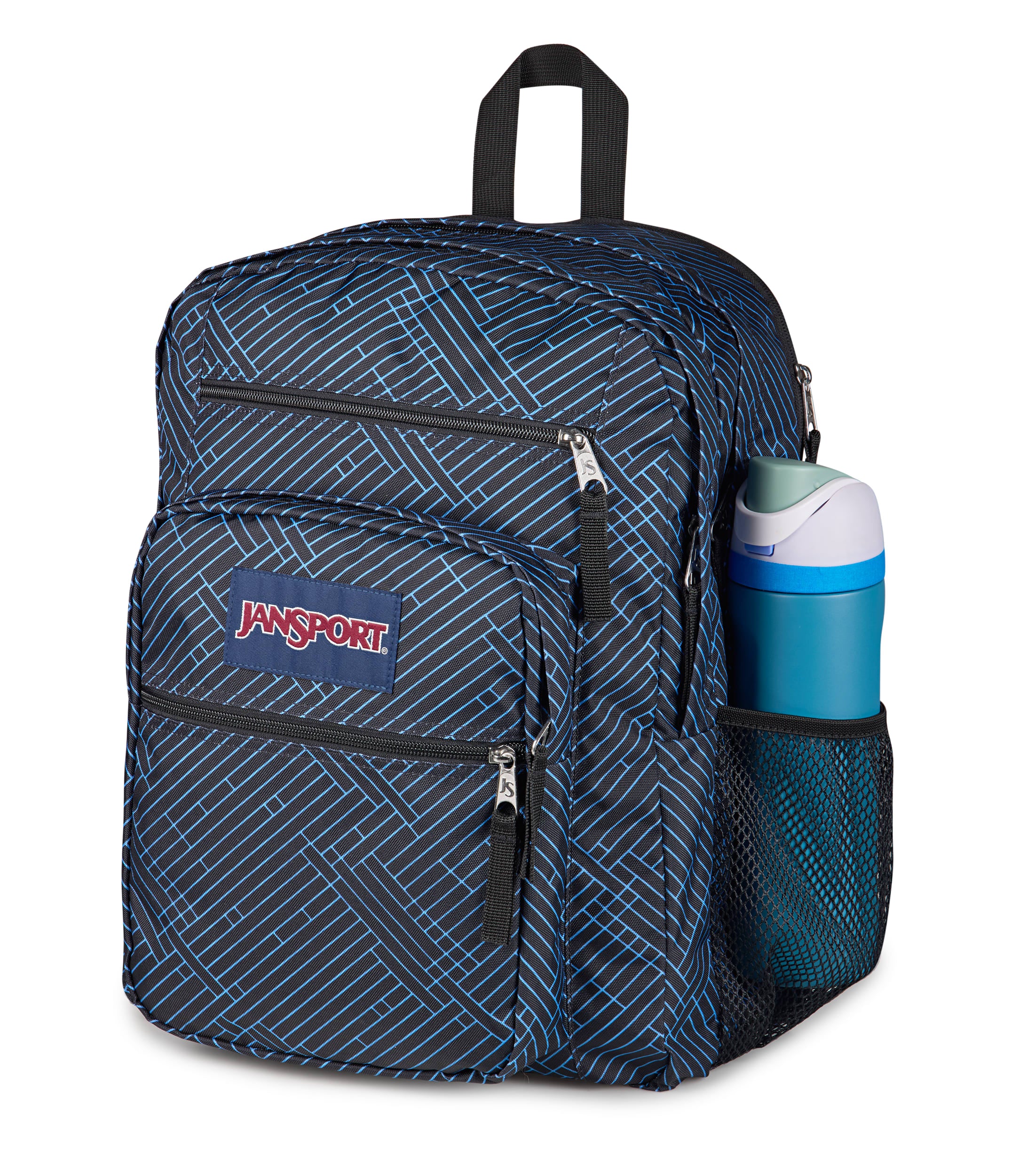 JanSport Big Student Laptop Backpack - Team Stripes Black