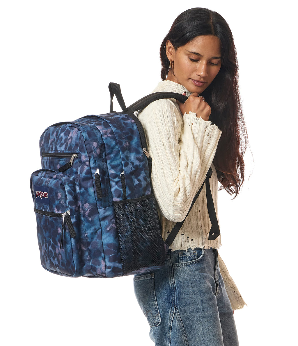 JanSport Big Student Laptop Backpack - Ghostly Floral Navy