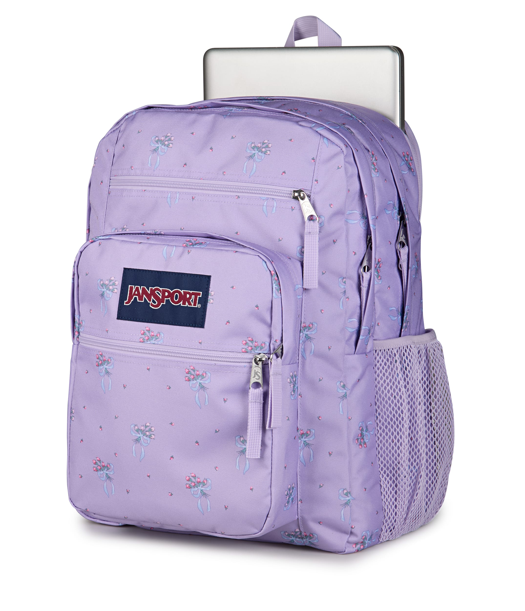 JanSport Big Student Laptop Backpack - Pastel Petals Lilac