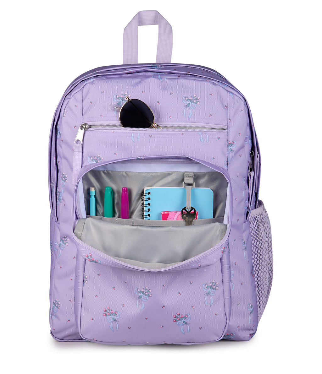 JanSport Big Student Laptop Backpack - Pastel Petals Lilac