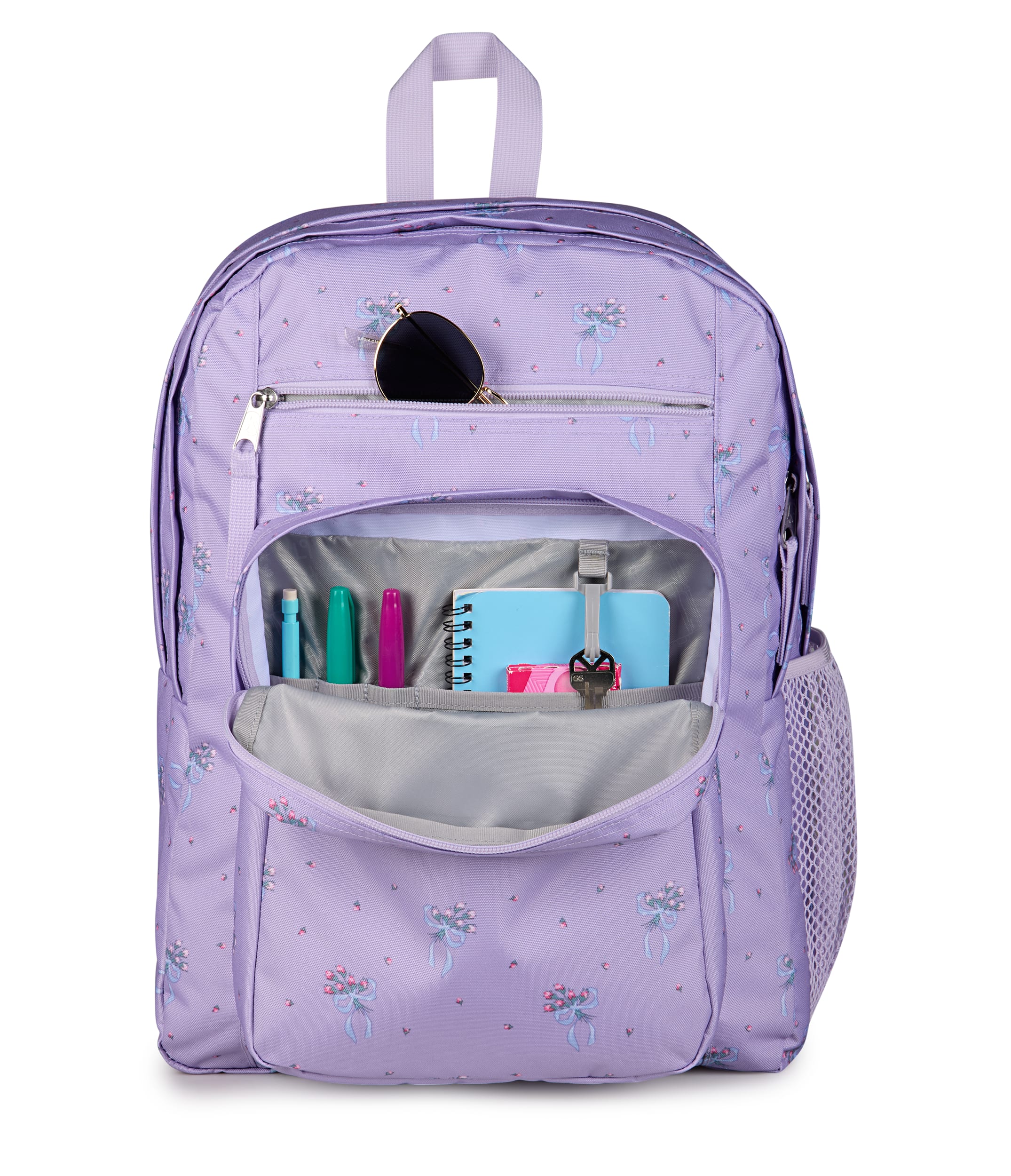 JanSport Big Student Laptop Backpack - Pastel Petals Lilac