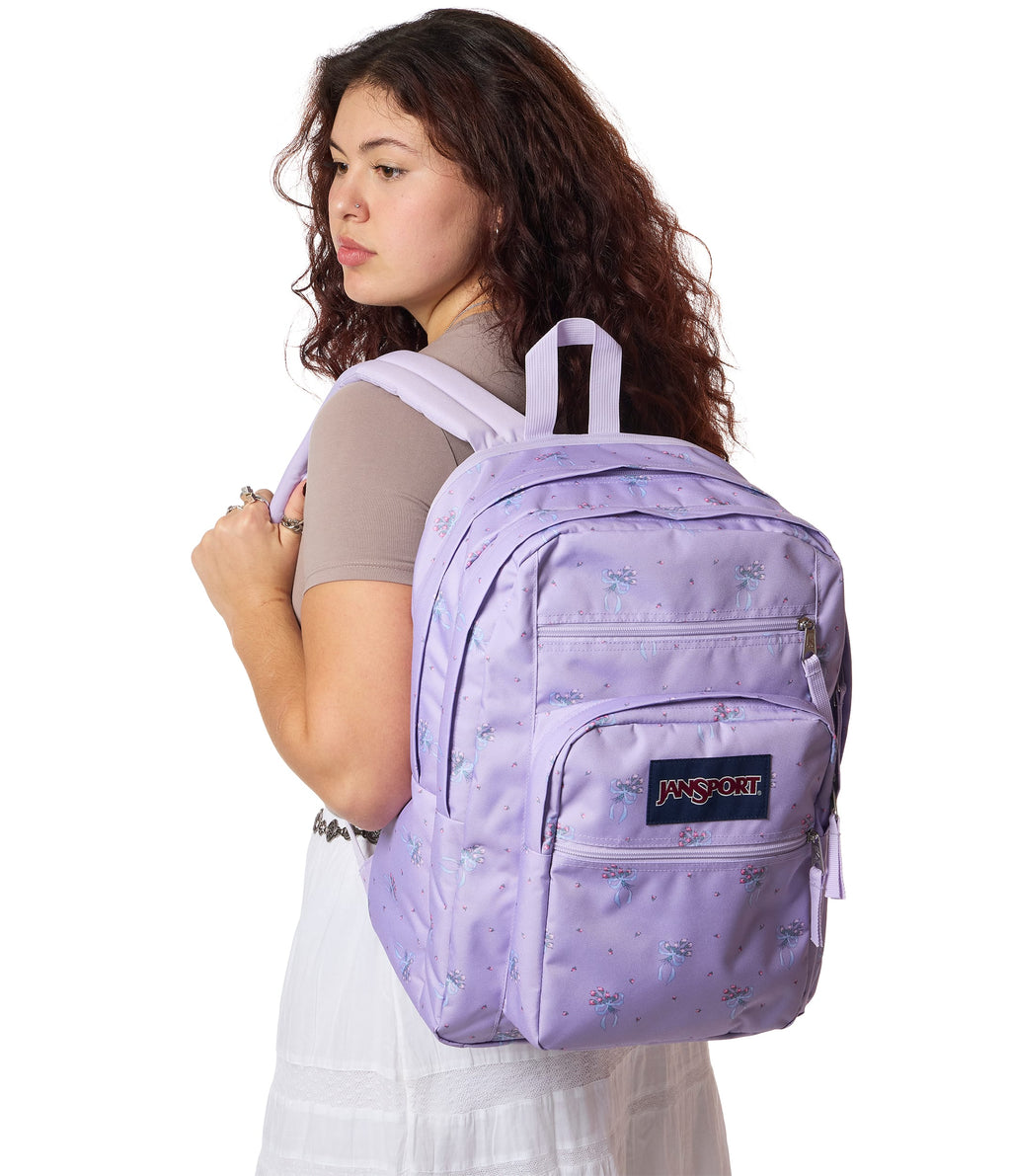 JanSport Big Student Laptop Backpack - Pastel Petals Lilac