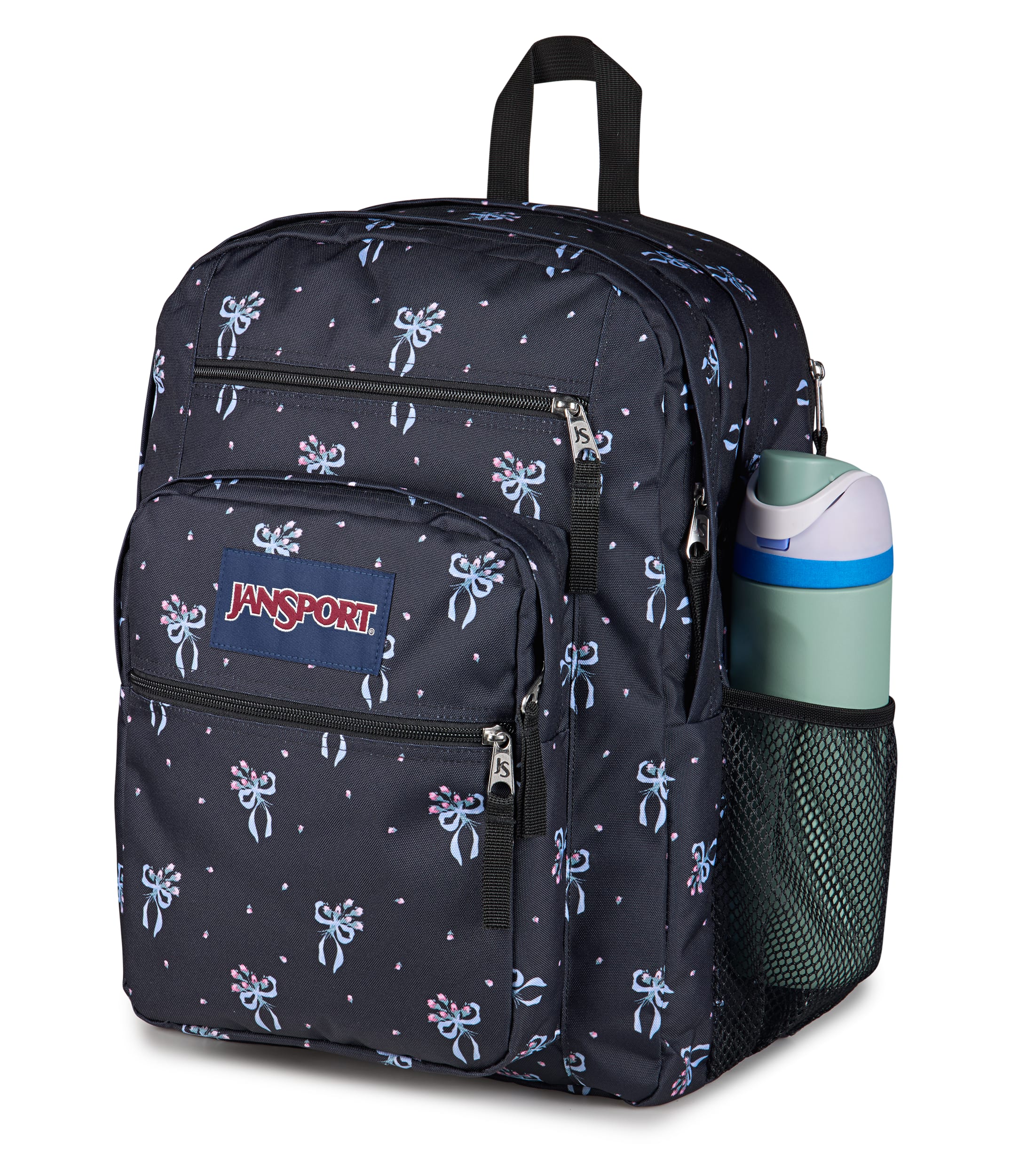 JanSport Big Student Laptop Backpack - Pastel Petals Black