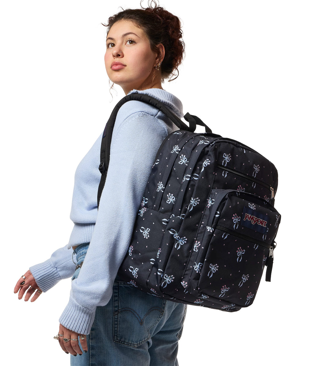 JanSport Big Student Laptop Backpack - Pastel Petals Black
