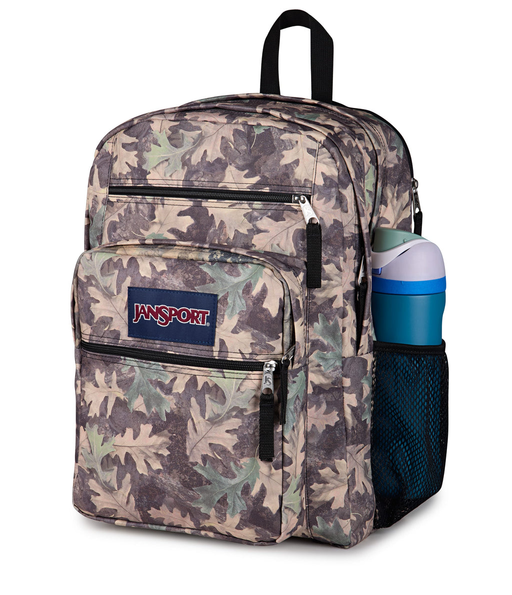JanSport Big Student Laptop Backpack - Woodland Camo Green
