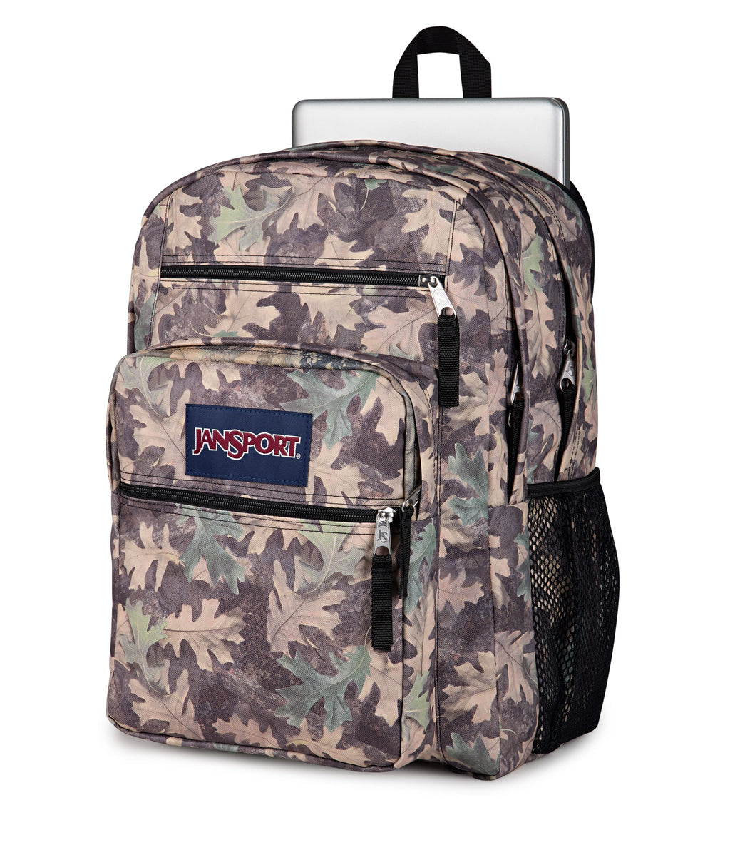 JanSport Big Student Laptop Backpack - Woodland Camo Green