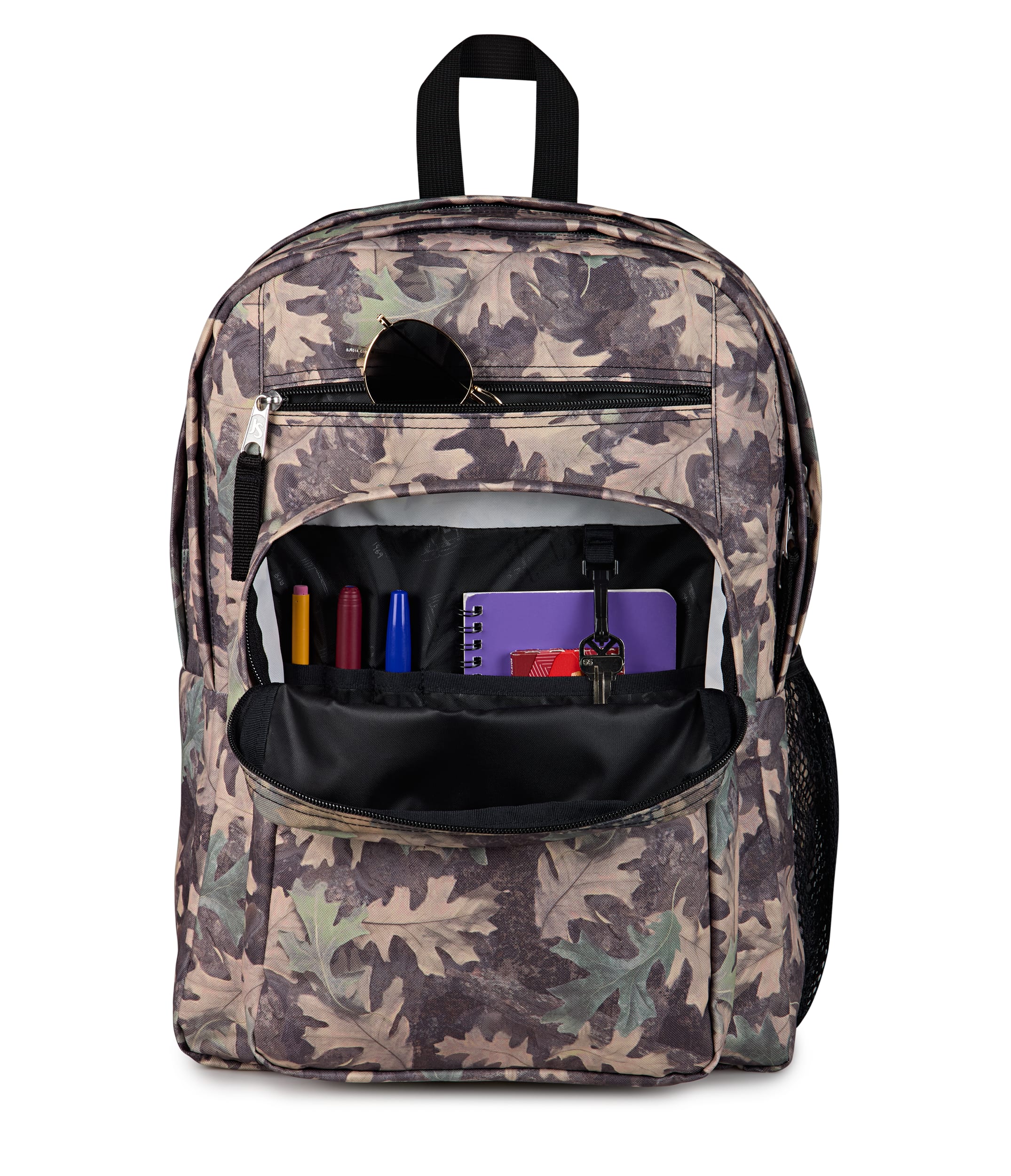 JanSport Big Student Laptop Backpack - Woodland Camo Green