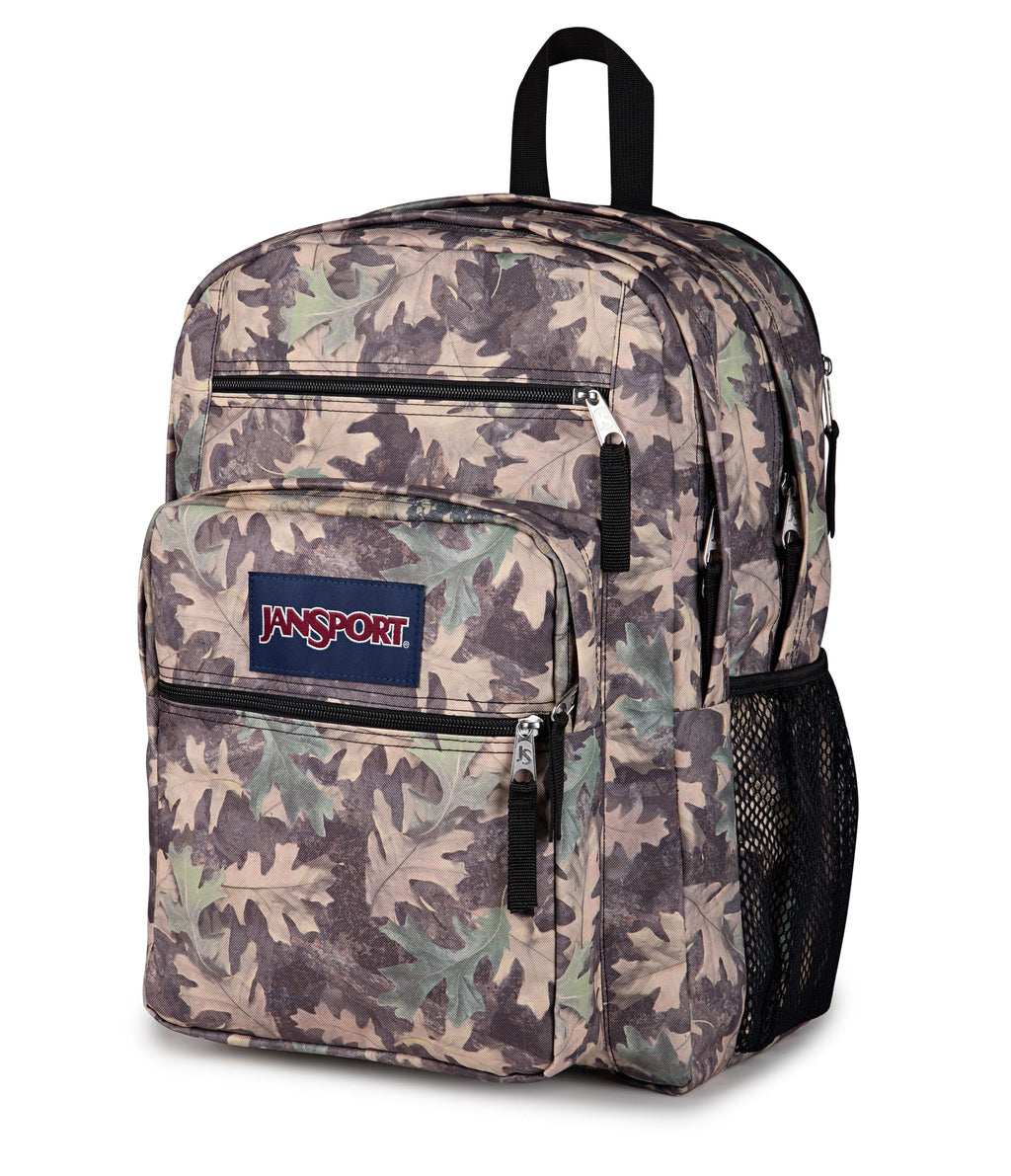 JanSport Big Student Laptop Backpack - Woodland Camo Green