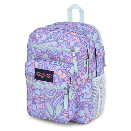 Jansport Big Student Backpack - Fluid Floral Pastel Lilac