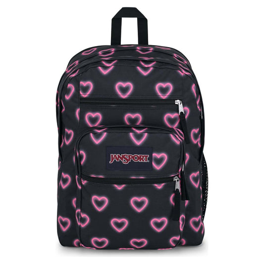 Jansport Big Student Backpack - Happy Hearts Black