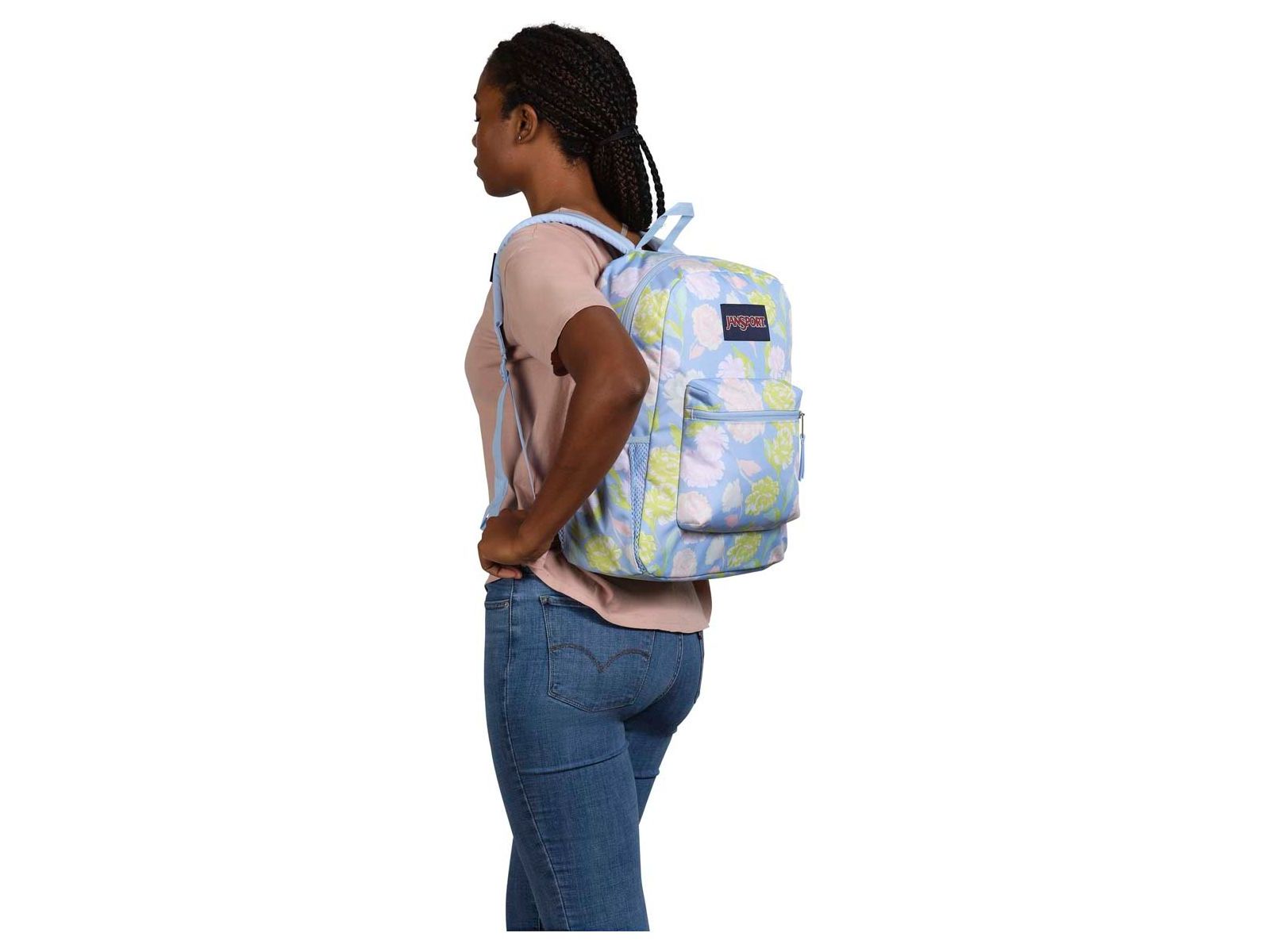 JanSport Cross Town Backpack – Autumn Tapestry Hydrangea – MouraCuir
