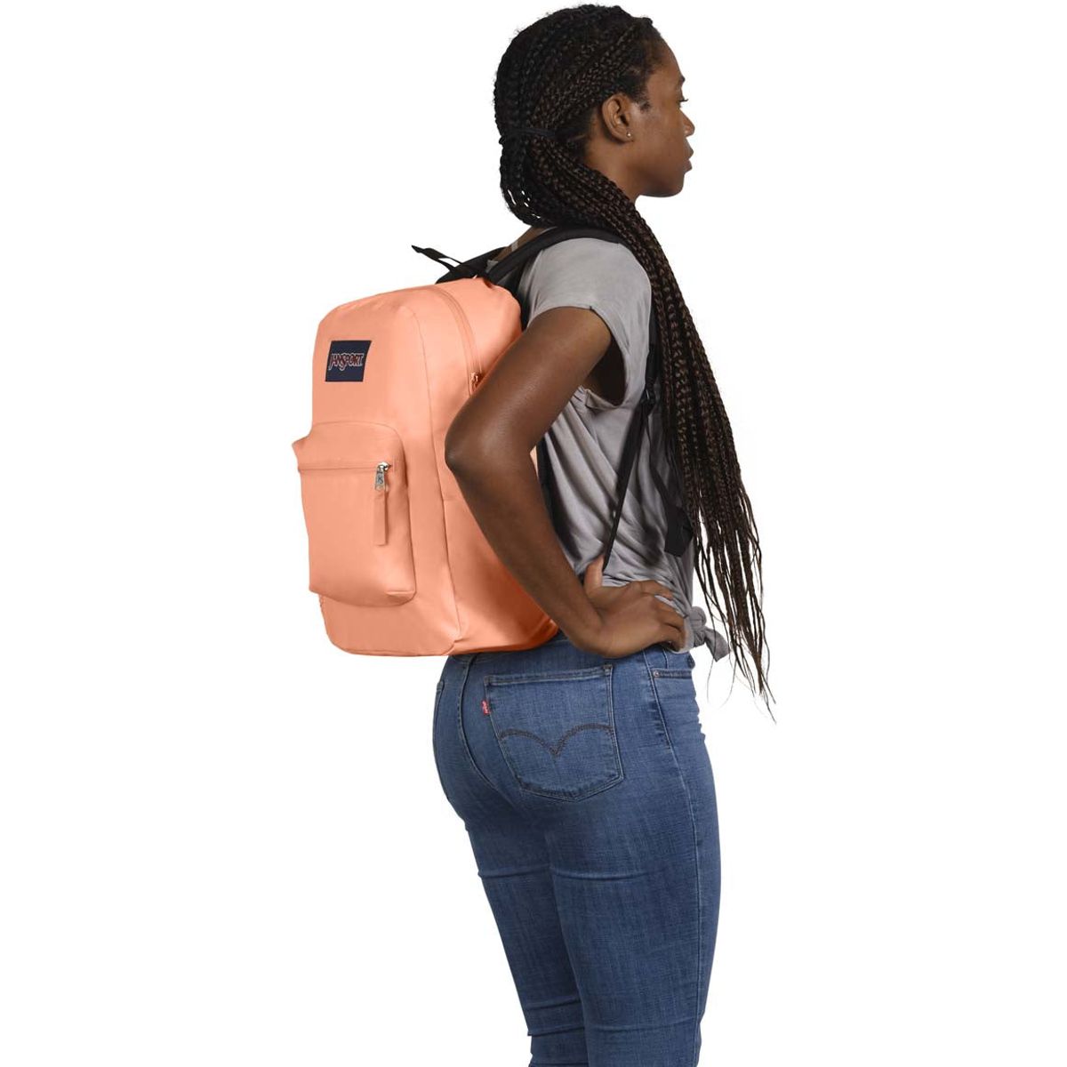 JanSport Cross Town Backpack - Peach Neon