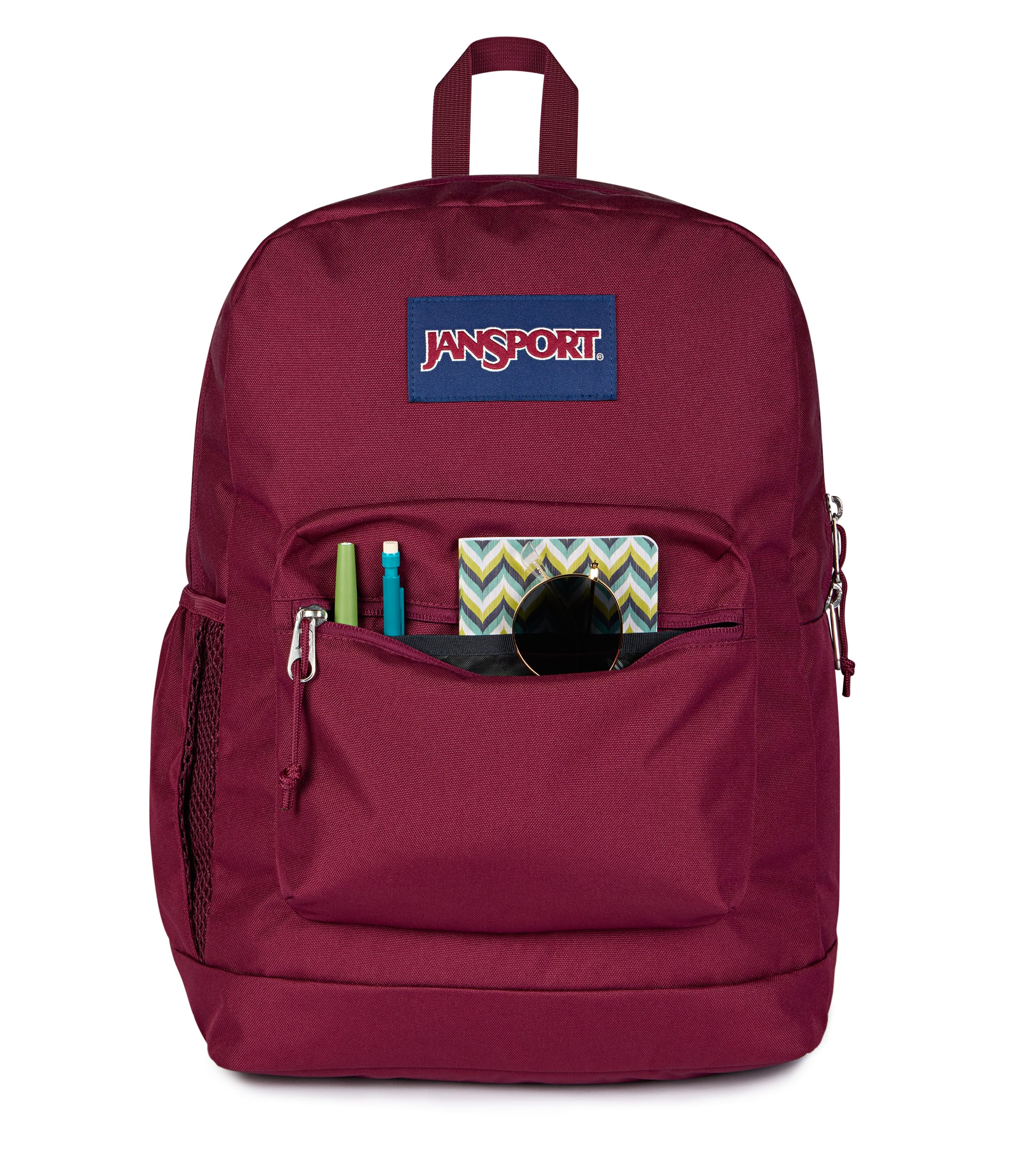JanSport Cross Town Plus Laptop Backpack - Cherry Lacquer