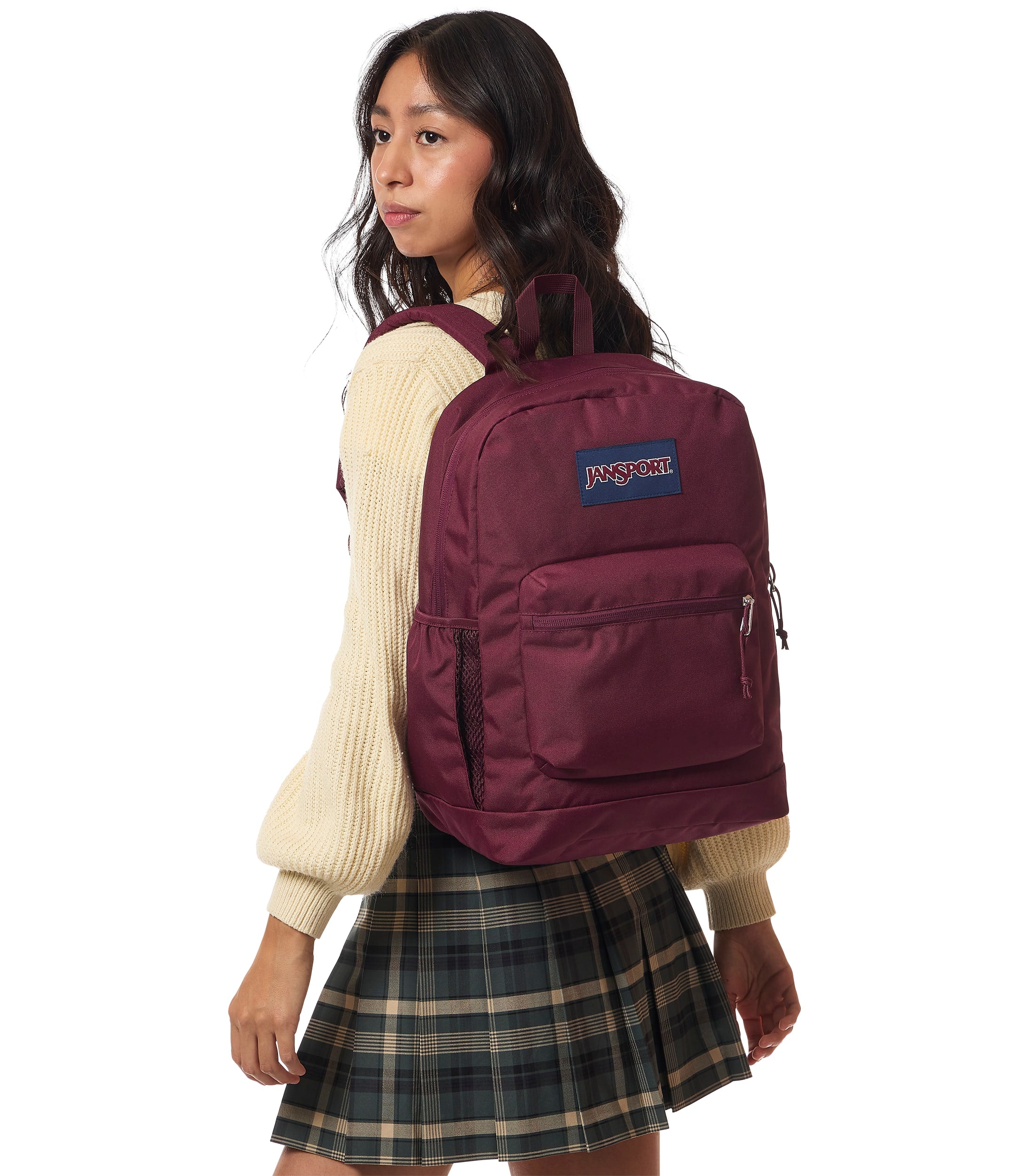 JanSport Cross Town Plus Laptop Backpack - Cherry Lacquer