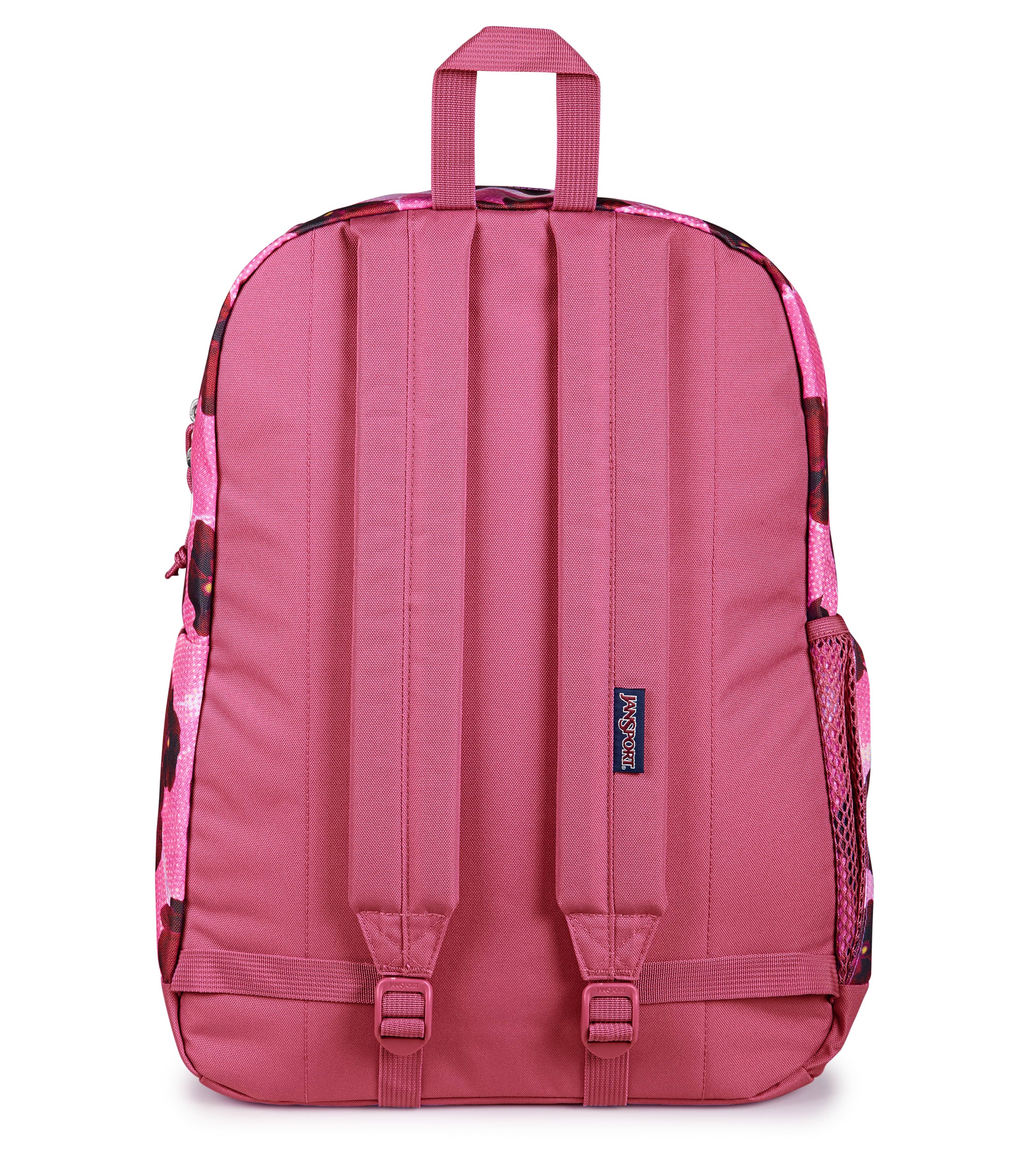 JanSport Cross Town Plus Laptop Backpack - Pop Art Pansies Digital Fuchsia
