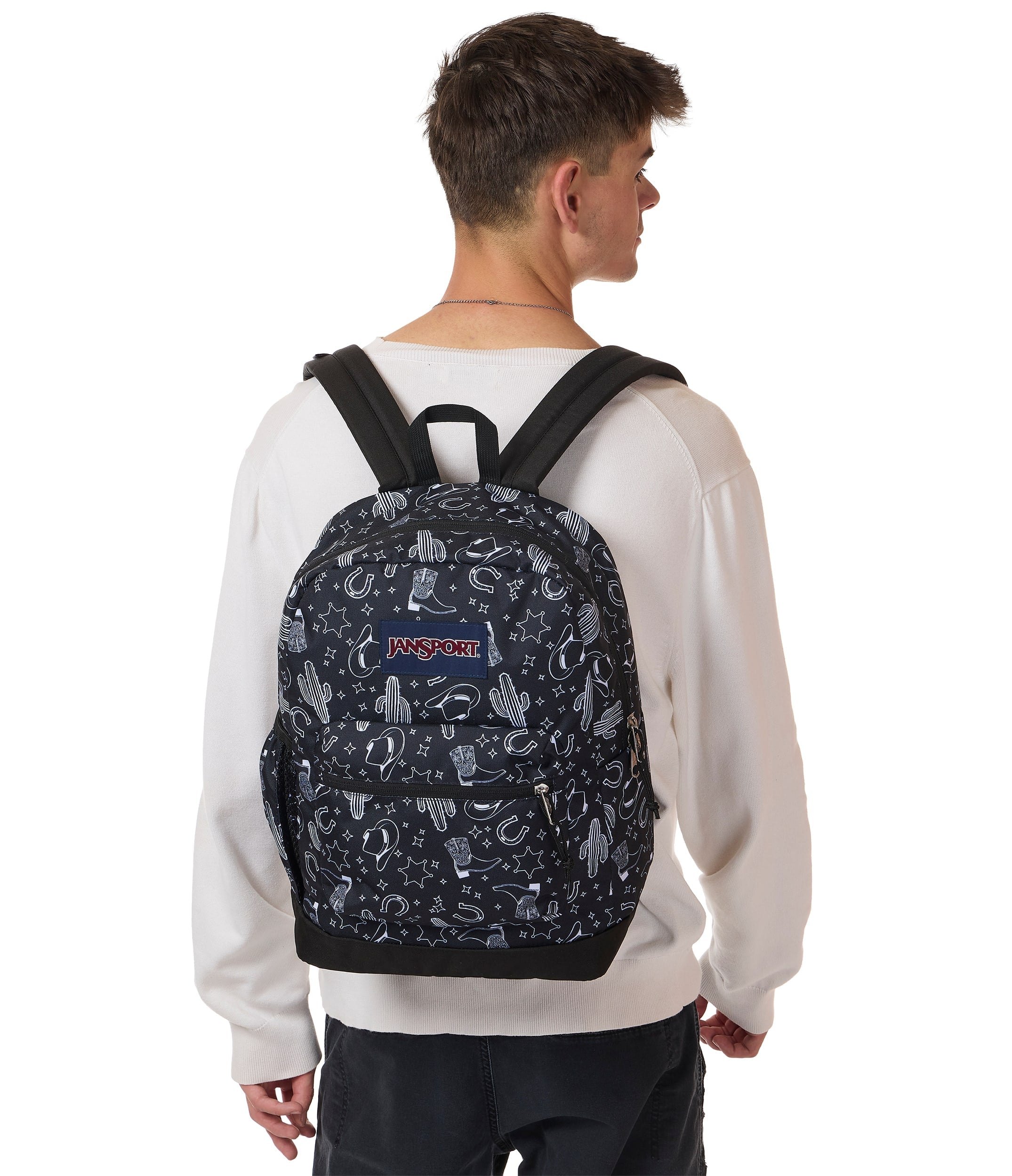 JanSport Cross Town Plus Laptop Backpack - Wild West Escape Black