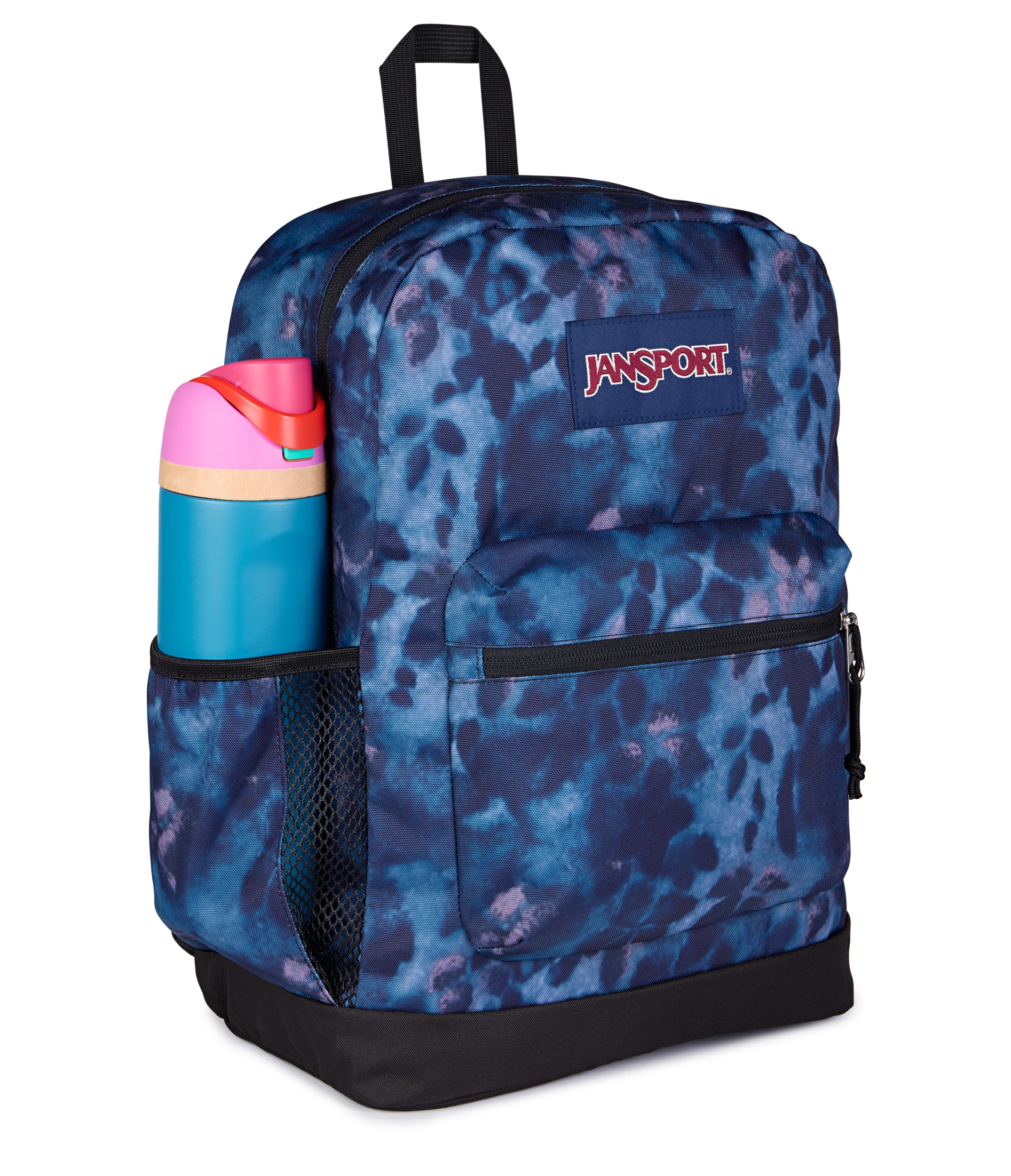 JanSport Cross Town Plus Laptop Backpack - Ghostly Florals Navy