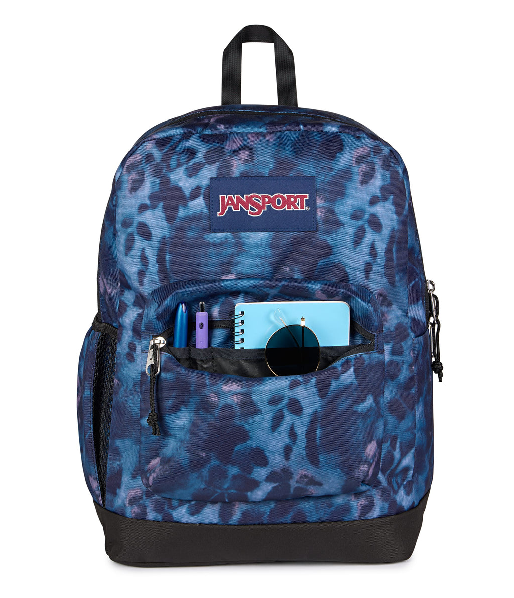 JanSport Cross Town Plus Laptop Backpack - Ghostly Florals Navy
